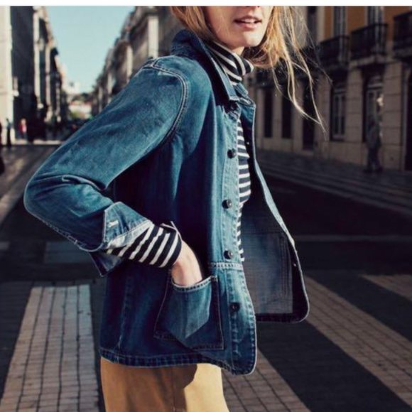 Madewell Denver Chore Denim Button Down Jean Jacket - Picture 2 of 11